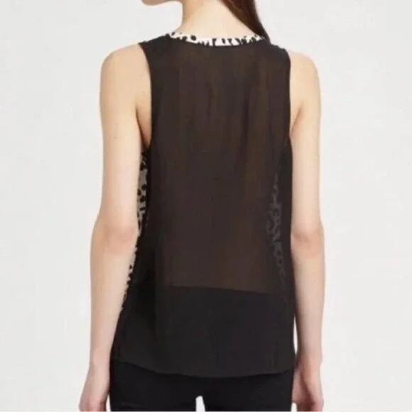 JOIE Corette Silk Animal Print Sleeveless Tank Blouse - M - Picture 3 of 10